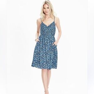 NWT banana republic Floral Blue Dress size 2